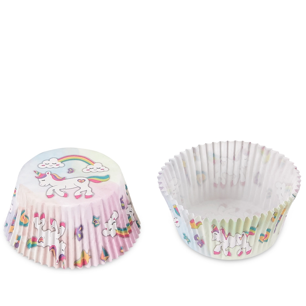 Städter - Papierbackform - 50 Stück - Einhorn - ø 50 x 30 mm