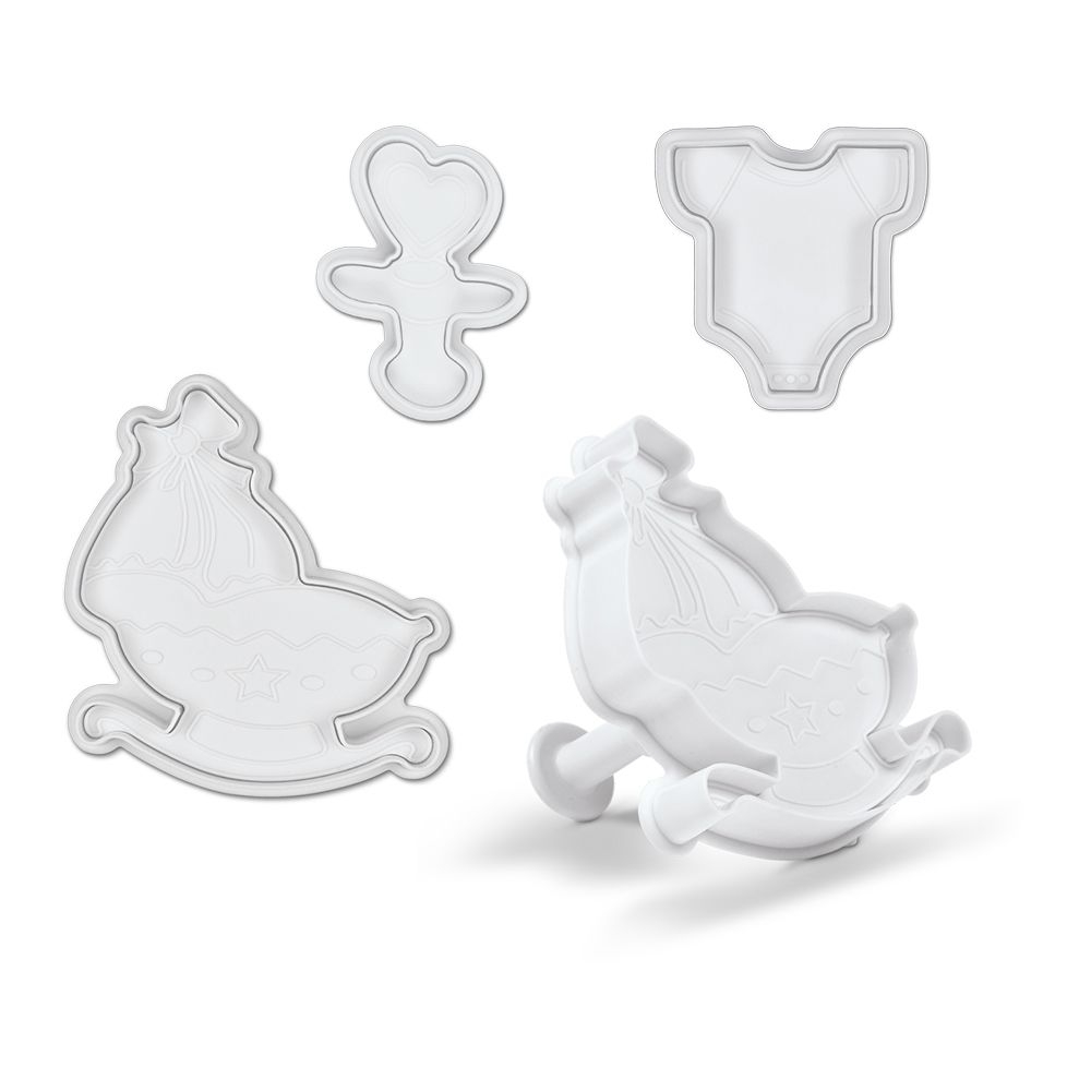 Städter - Ausstecher mit Auswerfer Baby - 40 / 45 / 70 mm - Set, 3-teilig