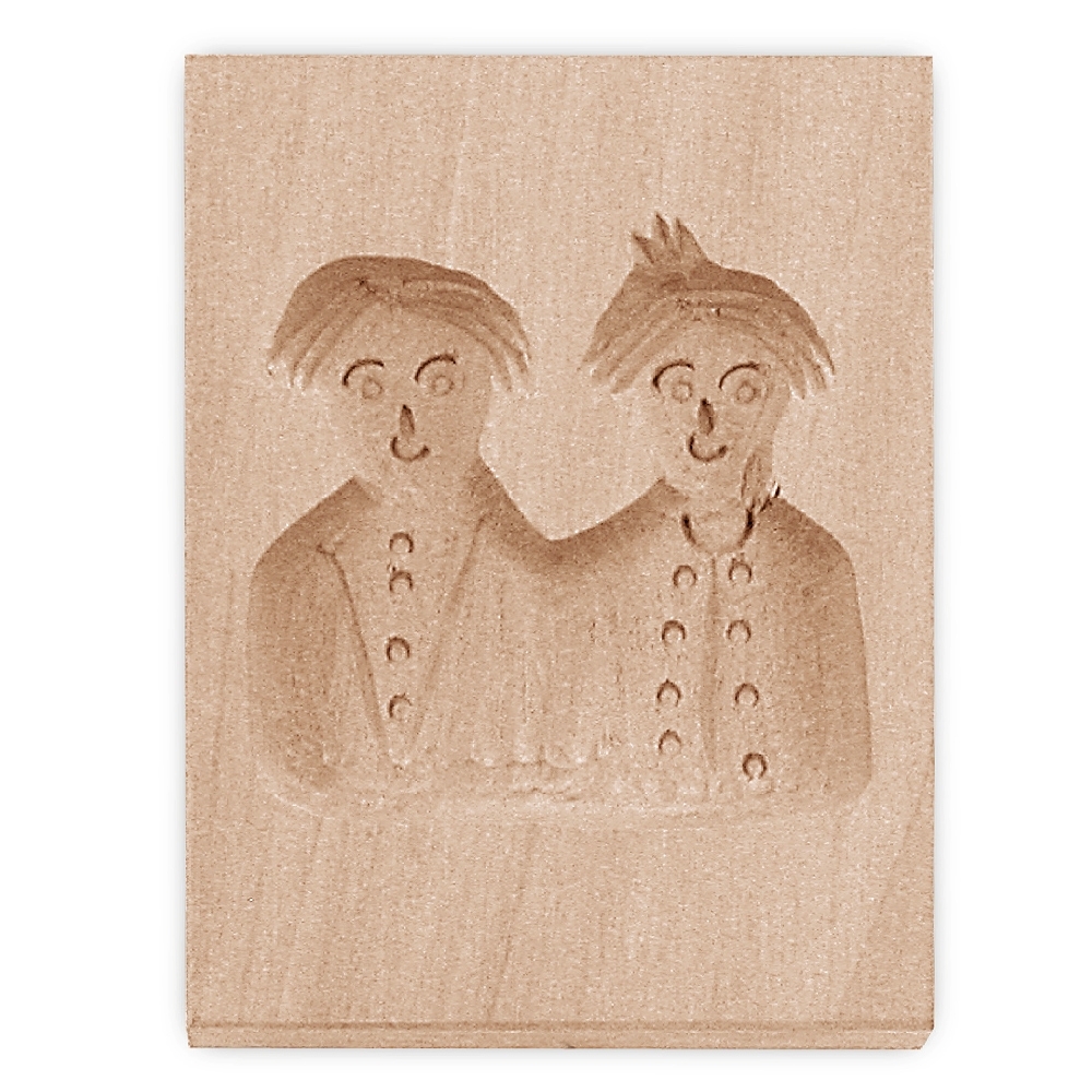 Städter - Holz-Prägeform Max und Moritz 5,5 x 8 cm