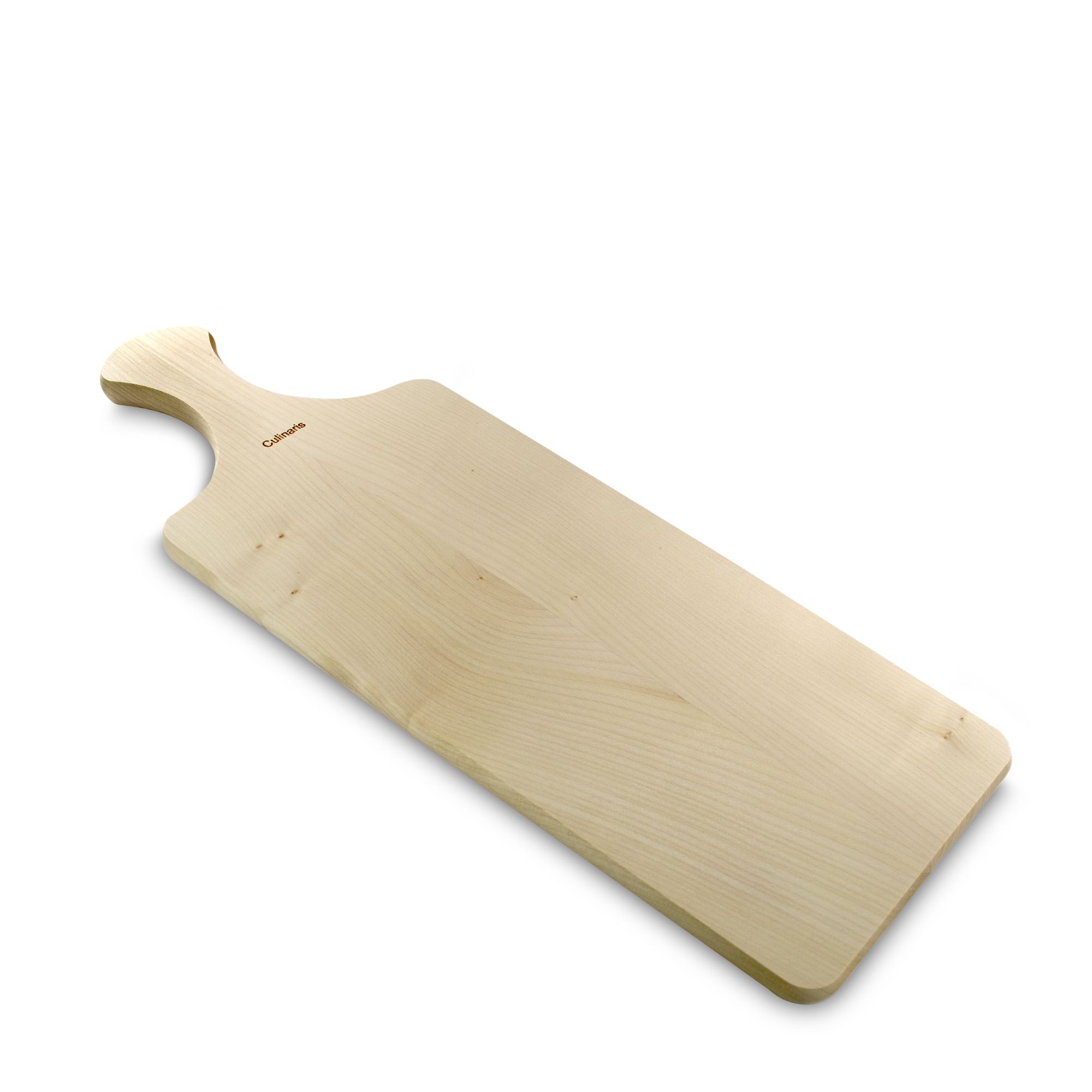 Rectangular wooden cutting board with handle