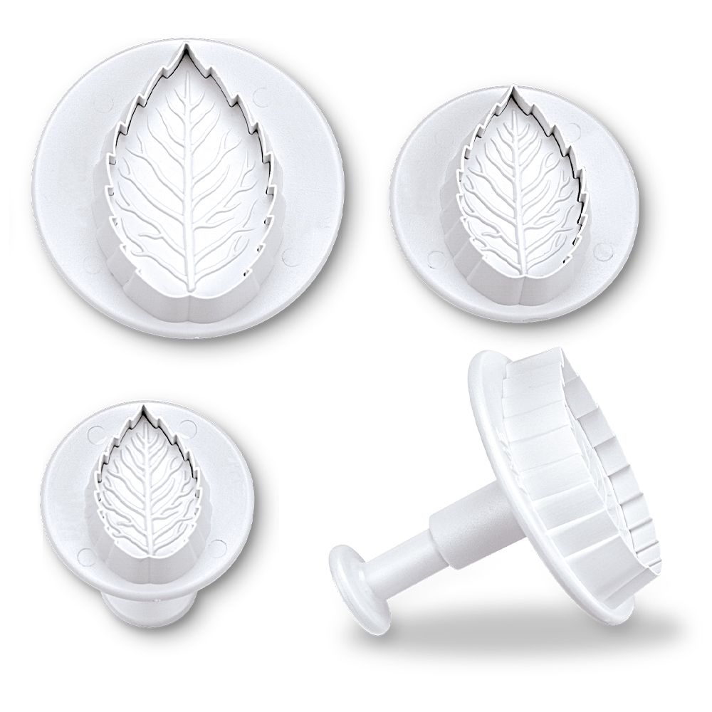 Städter - Ausstecher mit Auswerfer Rosenblätter - 25 / 30 / 40 mm - Set, 3-teilig