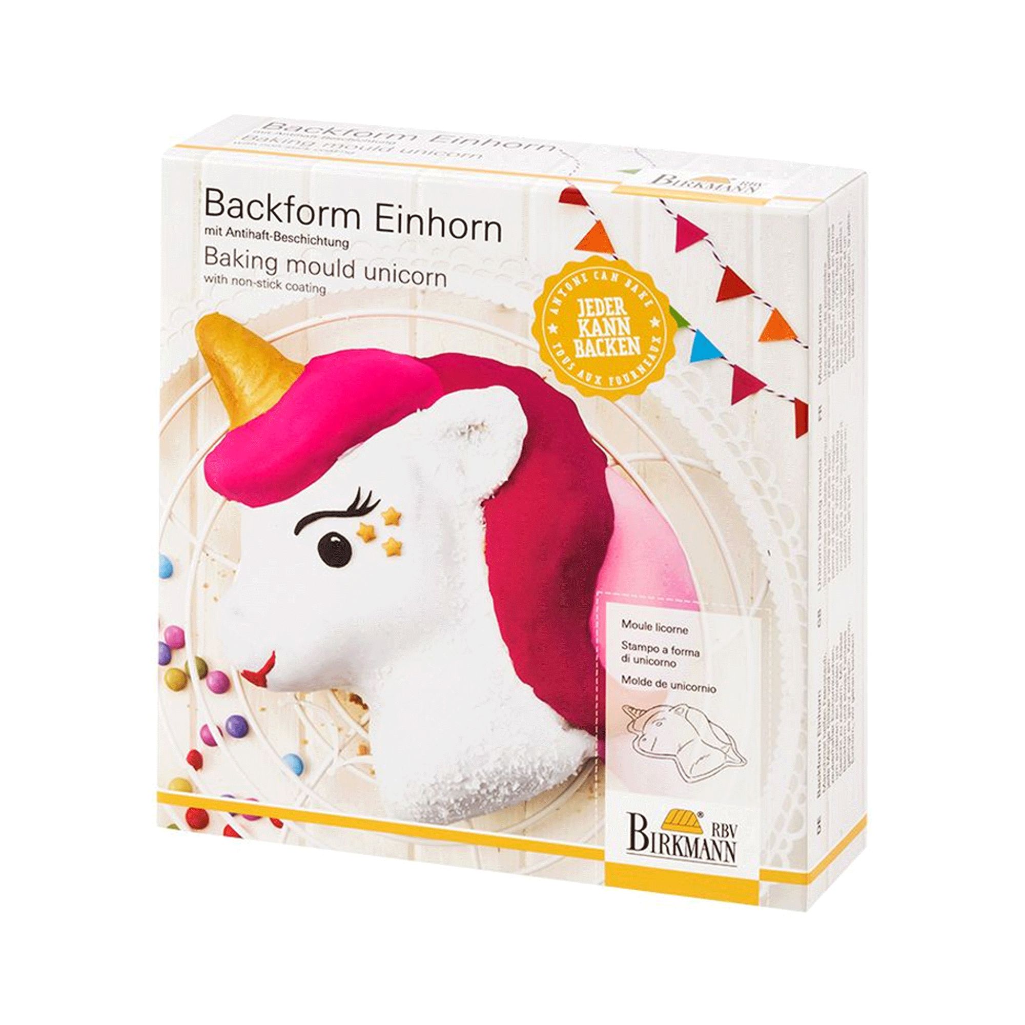 Birkmann - Motivbackform Einhorn - 21 x 23 cm