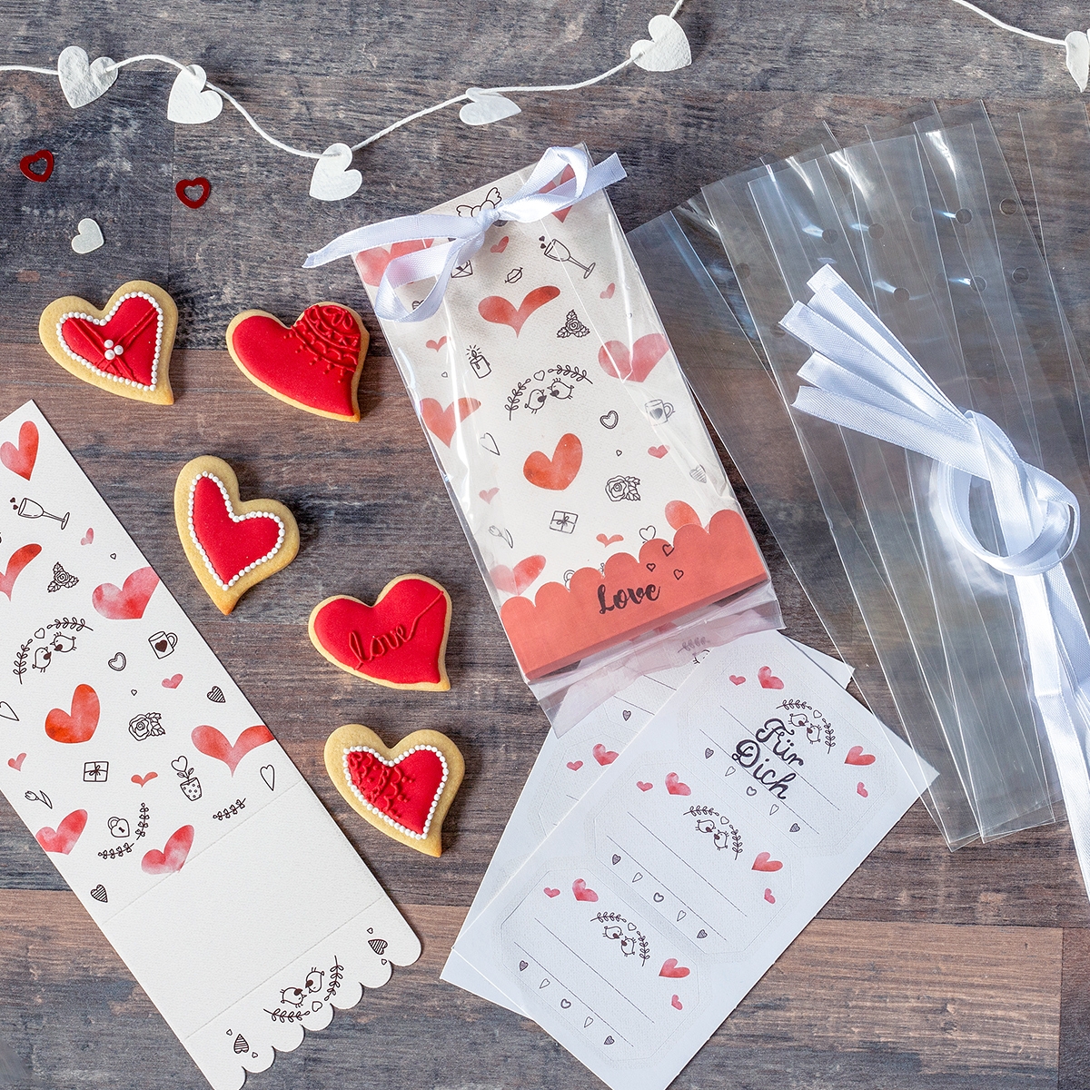 Städter - gift bag - 9 x 25 cm - set of 24 pieces - different patterns