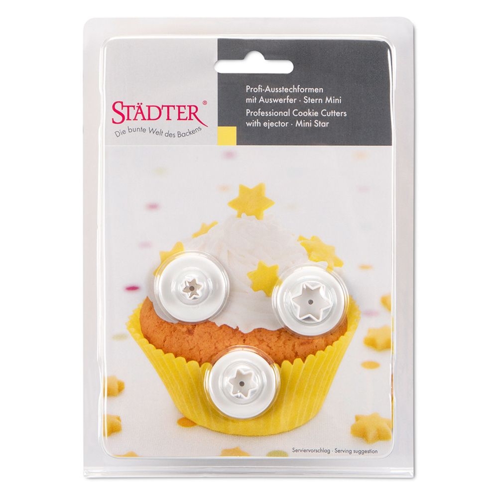 Städter - Ausstecherset Sterne - 7 / 10 / 15 mm - Set, 3-teilig
