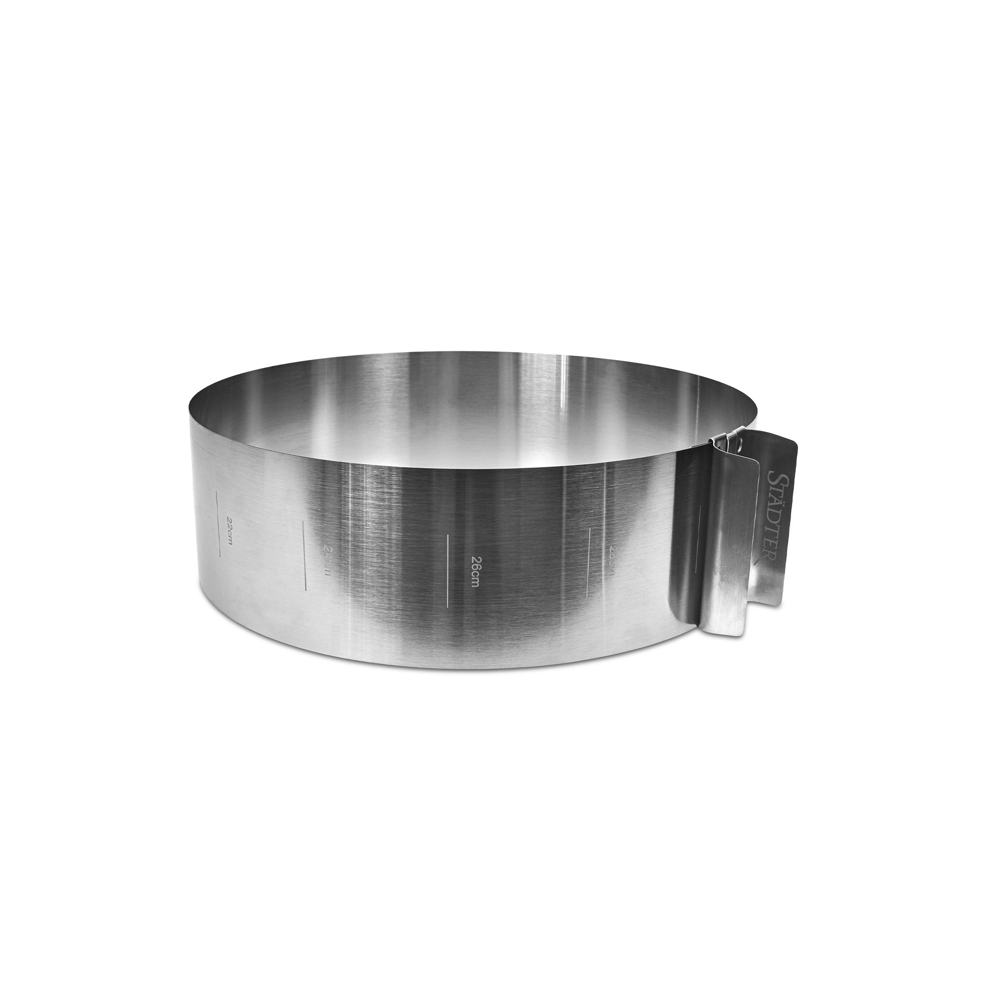 Städter - Runder Tortenring - verstellbar mit Griff - H 9 cm