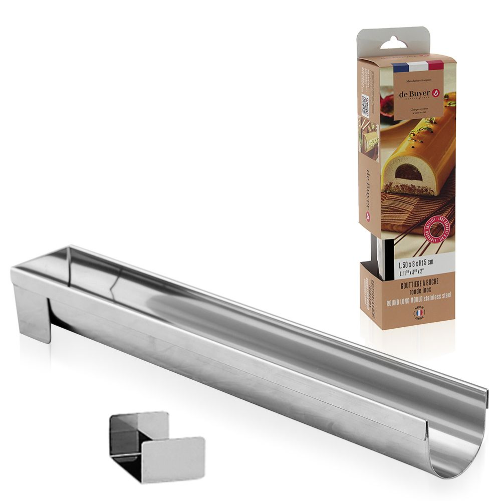 de Buyer - Rinne rund mit 2 abnehmbaren Enden 30 x 4 cm de Buyer - Rinne rund mit 2 abnehmbaren Enden 30 x 4 cm