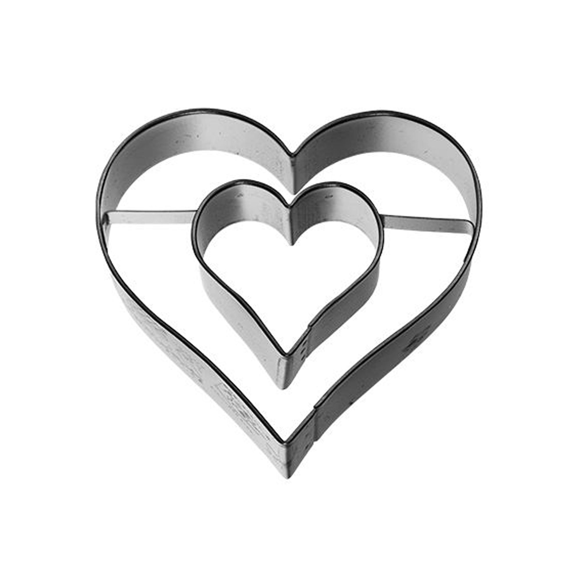 RBV Birkmann - Cookie cutter heart with inner heart, 6 cm