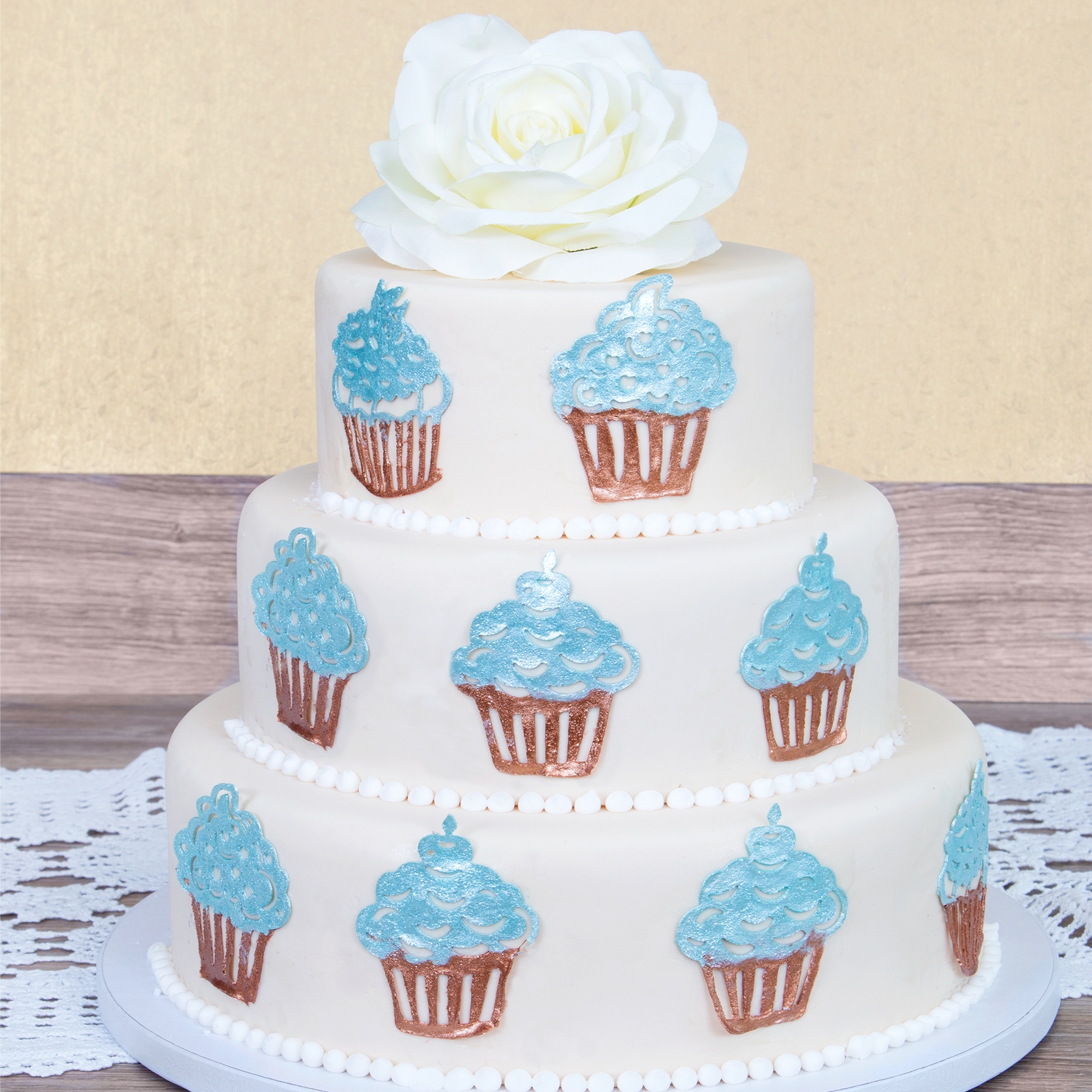 Städter - Dekormatte Cupcake - 39,5 x 7,5 cm - Silikon