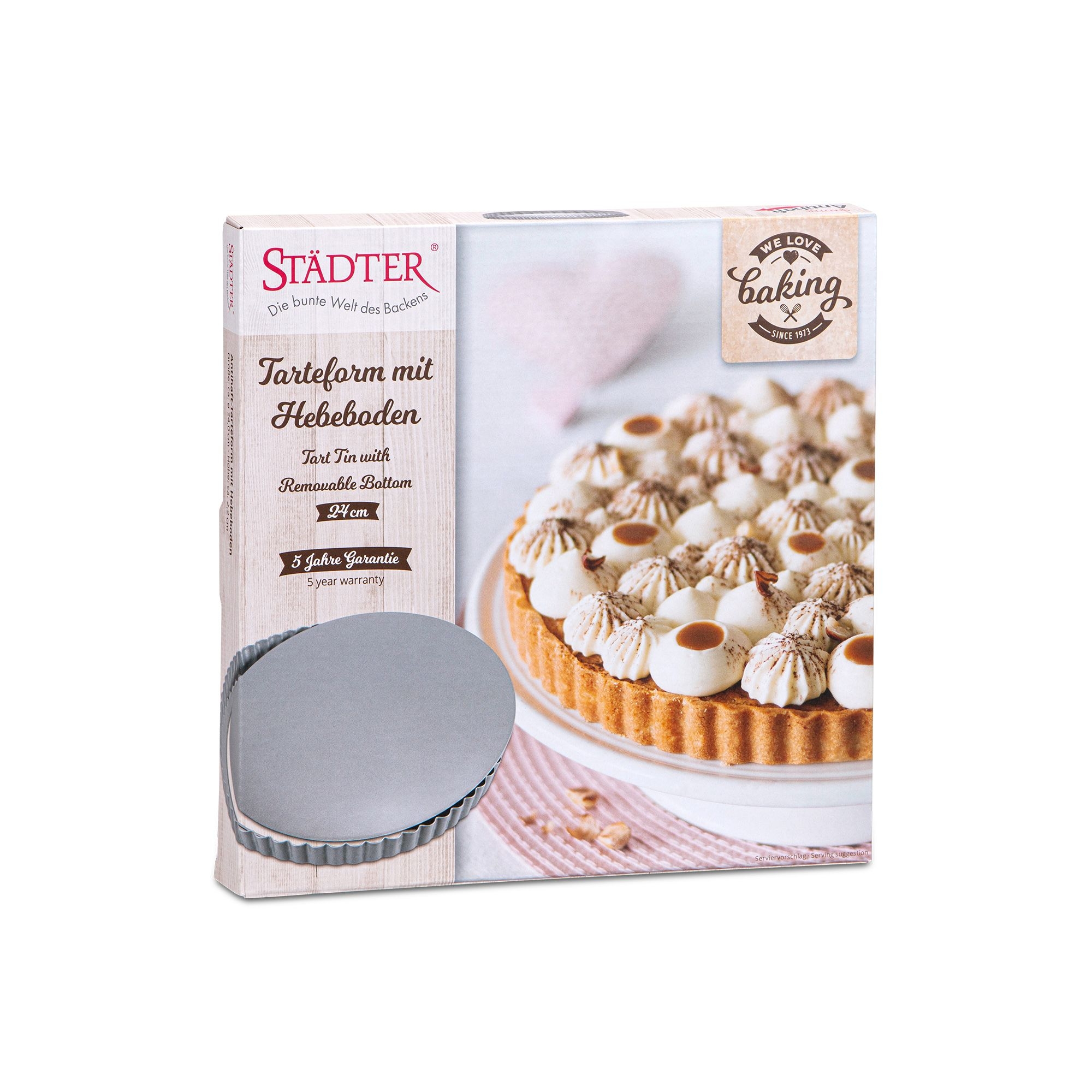 Städter - We-Love-Baking - Tarteform mit Hebeboden - ø 24 cm / H 2,2 cm / 860 ml