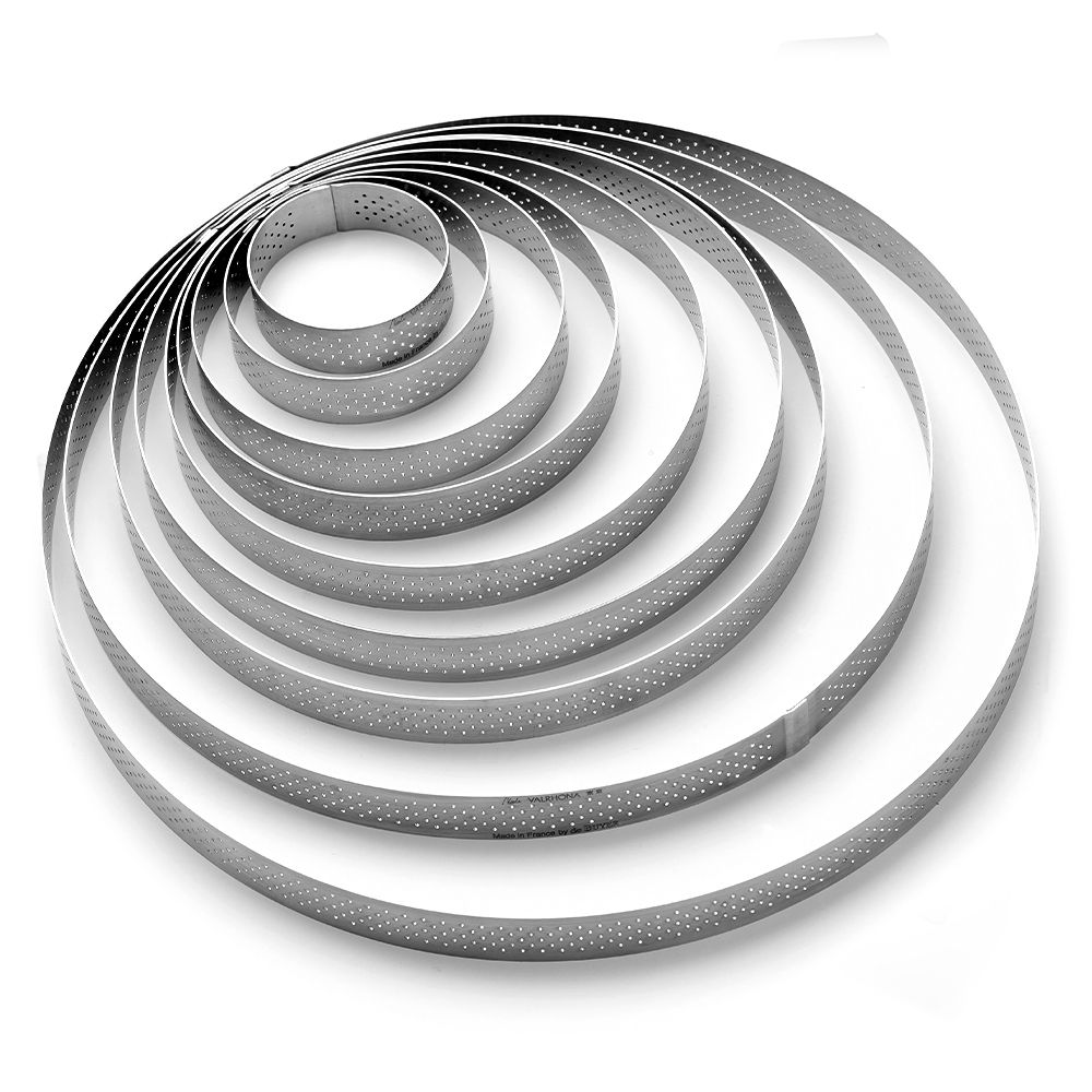 de Buyer - Tortenring gelocht - Höhe 2 cm - Valrhona de Buyer - Tortenring gelocht - Höhe 2 cm - Valrhona