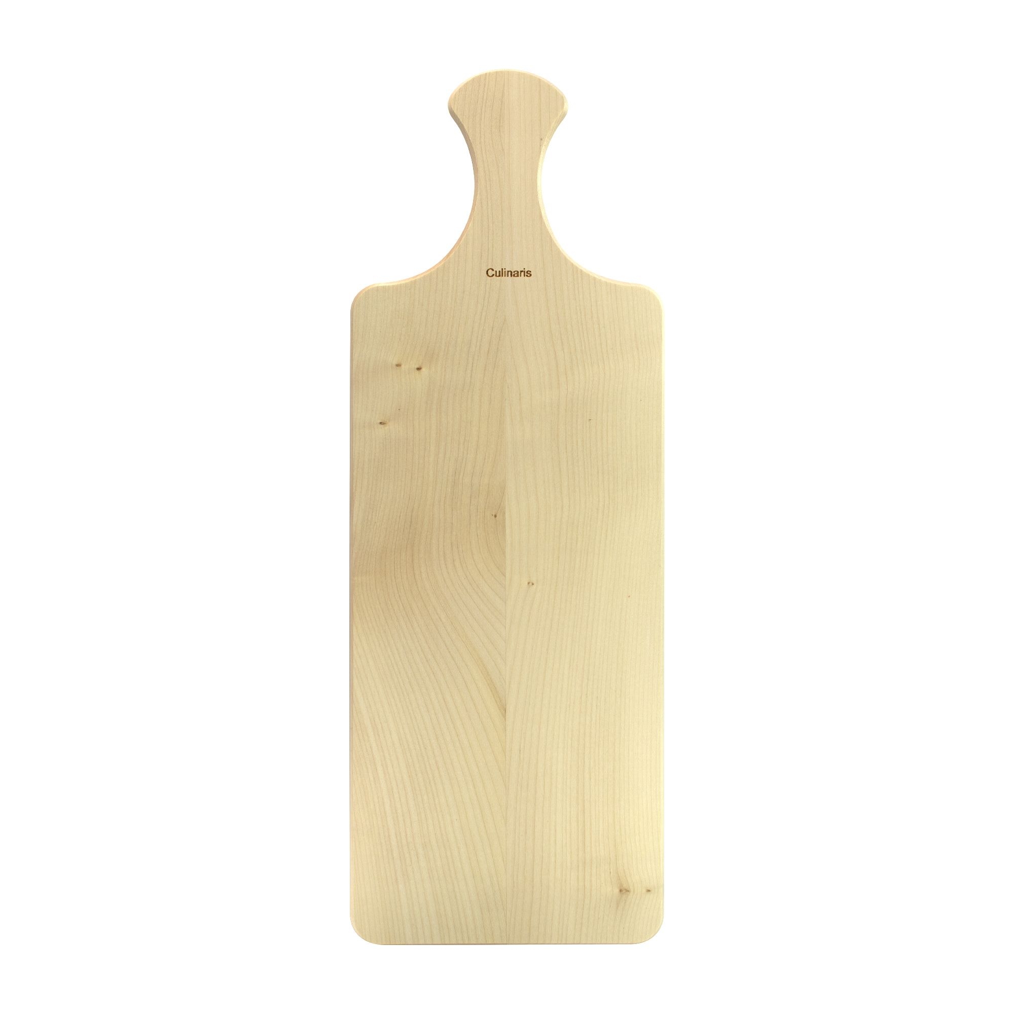 Long light wooden Culinartis cutting board with handle