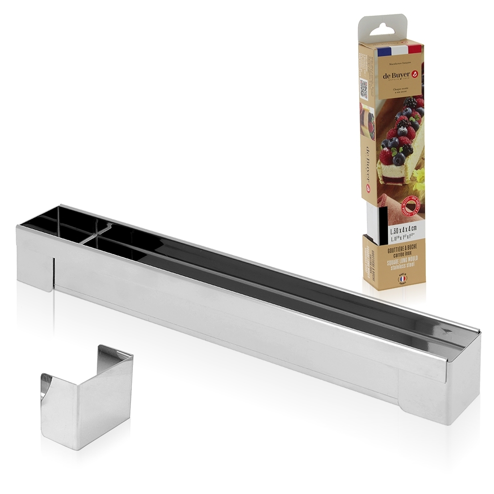 de Buyer - Rinne quadratisch mit 2 abnehmbaren Enden 30 x 4 cm de Buyer - Rinne quadratisch mit 2 abnehmbaren Enden 30 x 4 cm