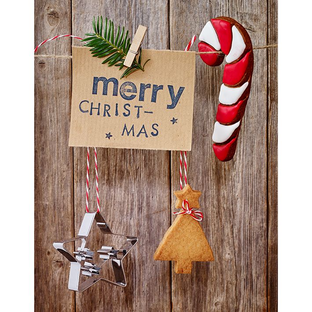 Birkmann - Candy Cane with inside embossed 7 cm Birkmann - Candy Cane with inside embossed 7 cm