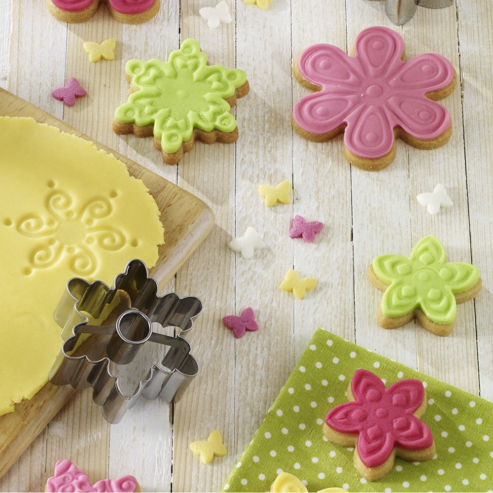 BR cookie embossing set flowers