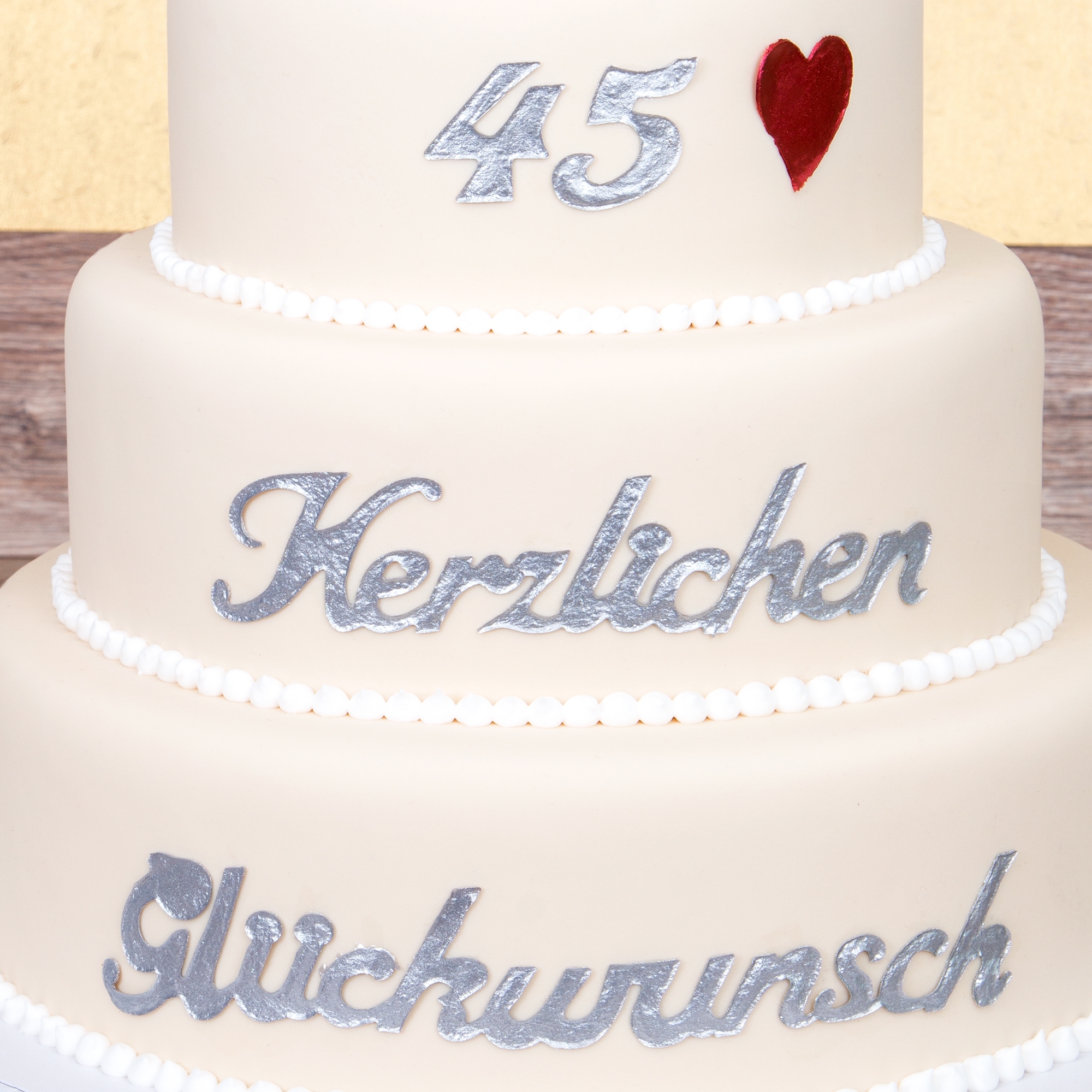 Städter - Dekormatte Herzlichen Glückwunsch - 39,5 x 7,5 cm - Silikon