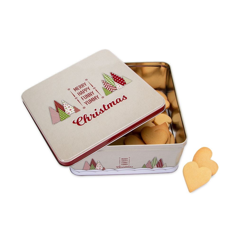 Städter - Plätzchendose - Yummy Christmas - Bunt - quadratisch klein