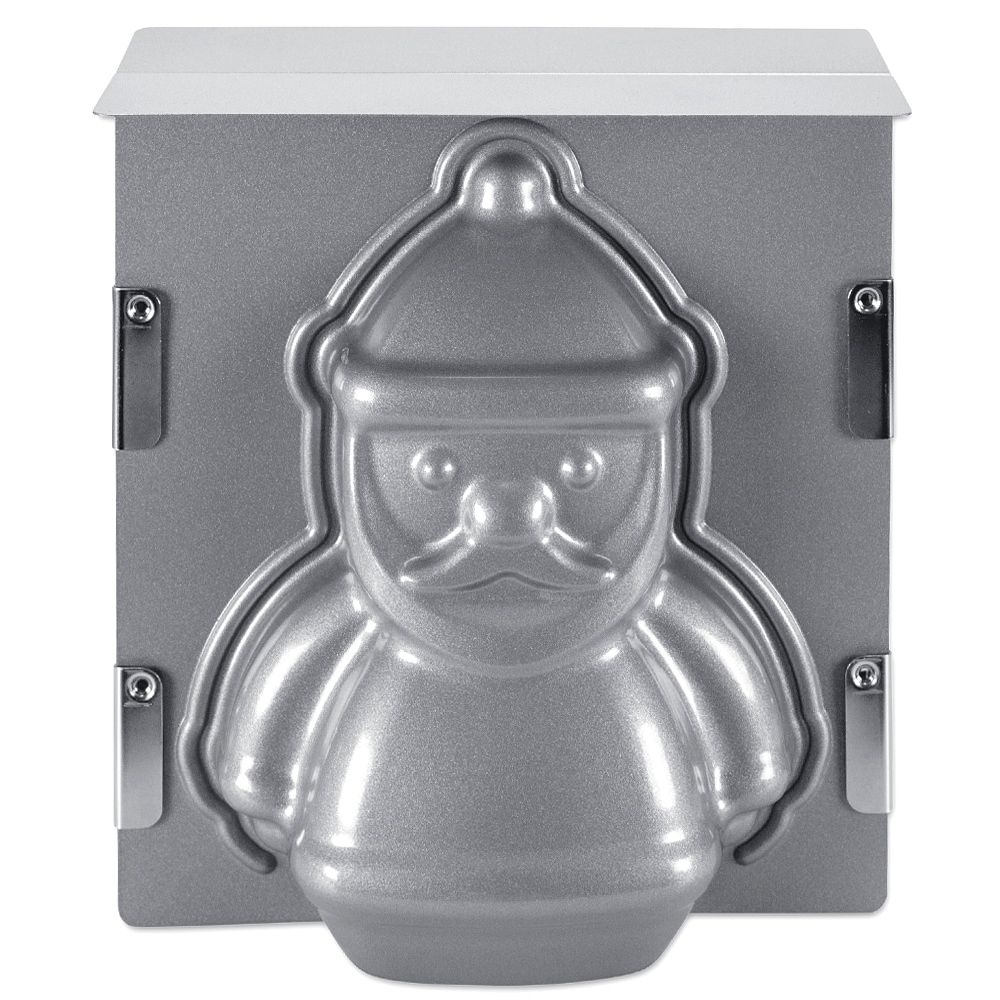 Städter - We-Love-Baking Santa Claus - 19 x 21 x 12 cm Silber - 3D-Backform