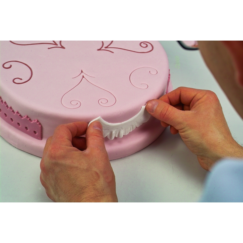 Städter - Fondant embossing stamp Frill / Volant ca. 8,5 cm blue Set, 4-teilig Städter - Fondant embossing stamp Frill / Volant ca. 8,5 cm blue Set, 4-teilig