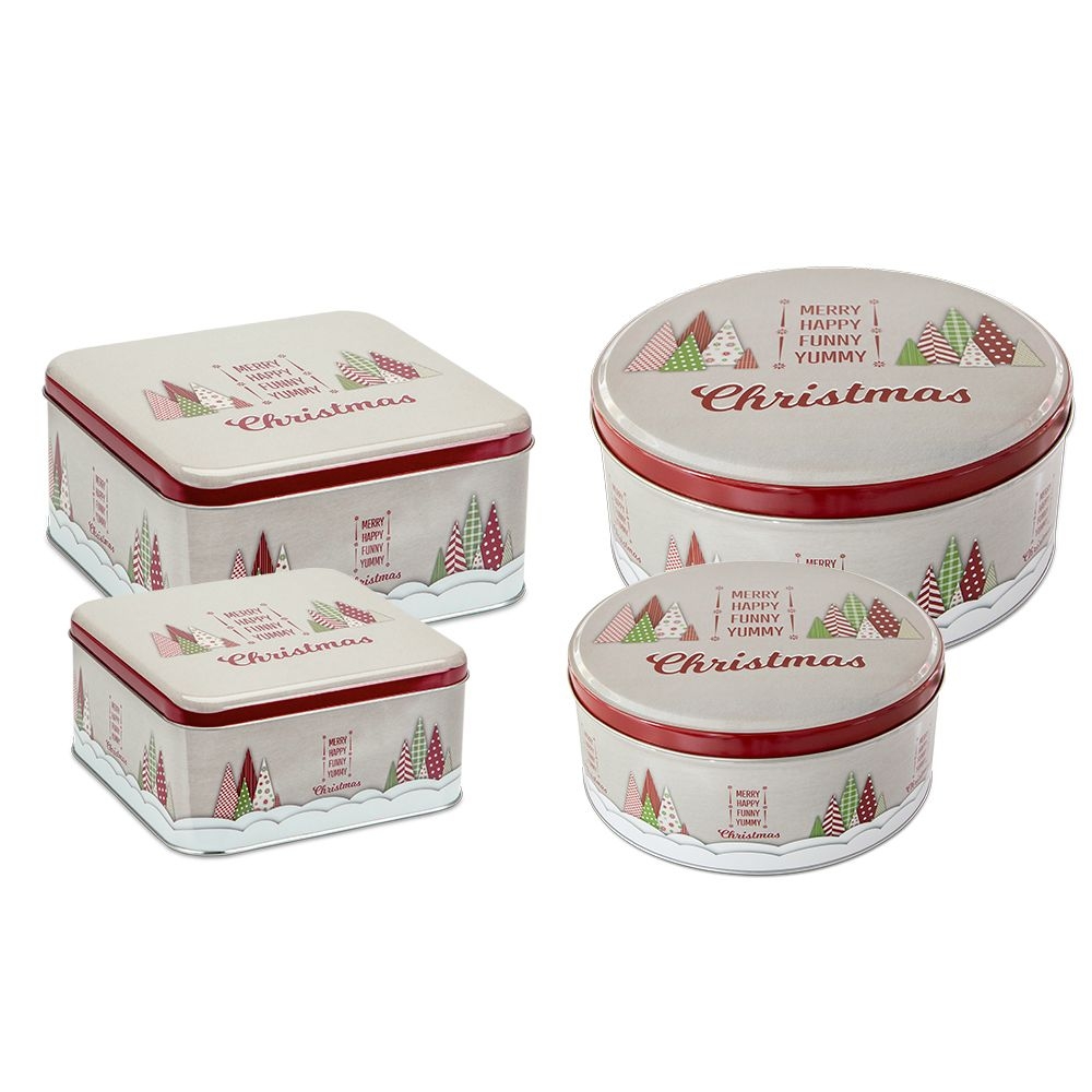 Städter - Plätzchendose - Yummy Christmas - Bunt - quadratisch klein