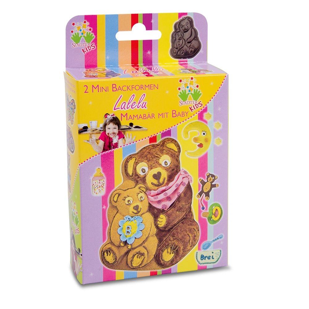 Städter - Kids Form - Lalelu Mamabär mit Baby - 8 x 11 x 3 cm - Mini - 2 Stück - 50 ml