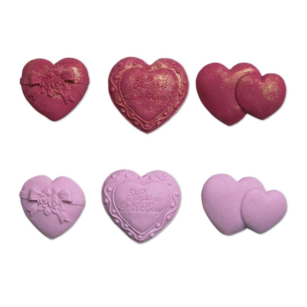 Städter - Fondant mould Hearts - 3,5–4,5 cm - 3 relief shape Städter - Fondant mould Hearts - 3,5–4,5 cm - 3 relief shape