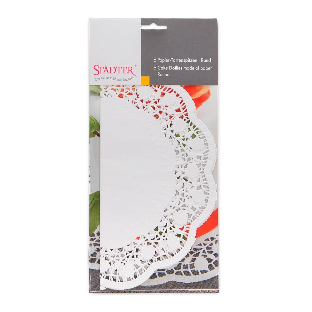 Städter - Cake doily - white - Round - 6 Stück