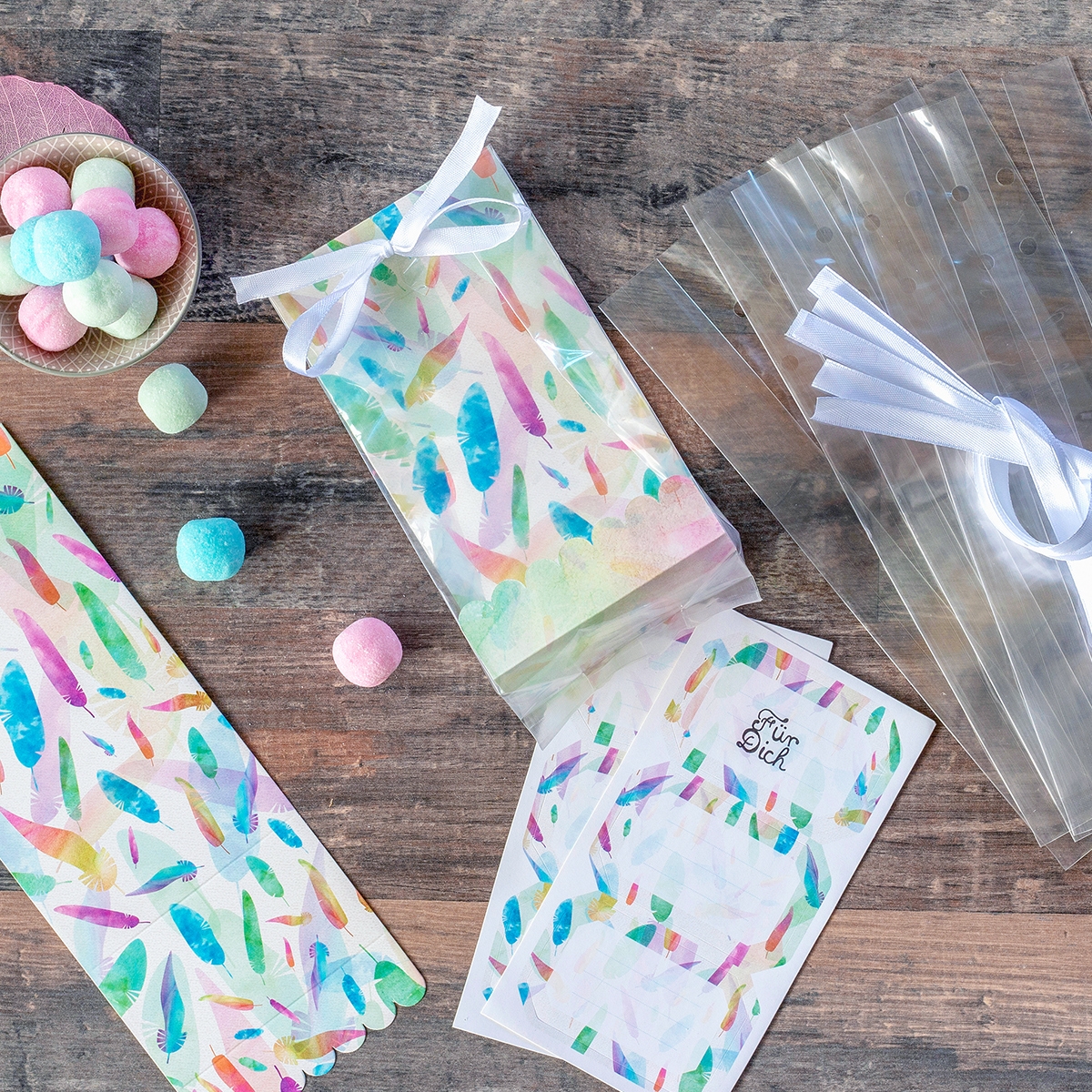 Städter - Geschenktüte  - 9 x 25 cm - Set 24-teilig - verschiedene Muster