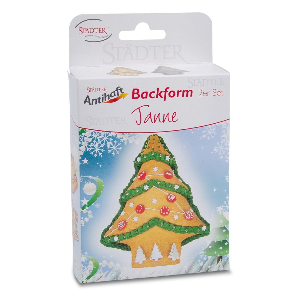 Städter - Cake mould - Christmas tree - 8 x 11 x 2.5 cm - Mini - 2 Pieces - 50 ml