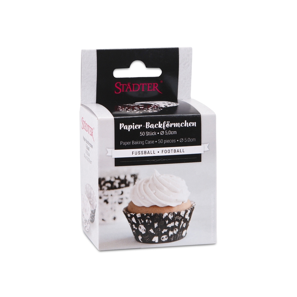 Stadter - paper baking mold - 50 pieces - soccer - ø 50 x 30 mm