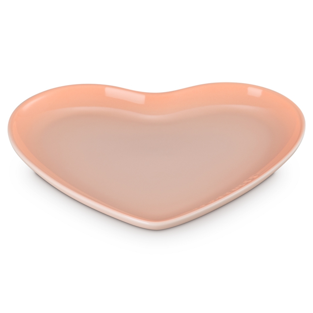 Heart-shaped Le Creuset plate 23 cm in peach