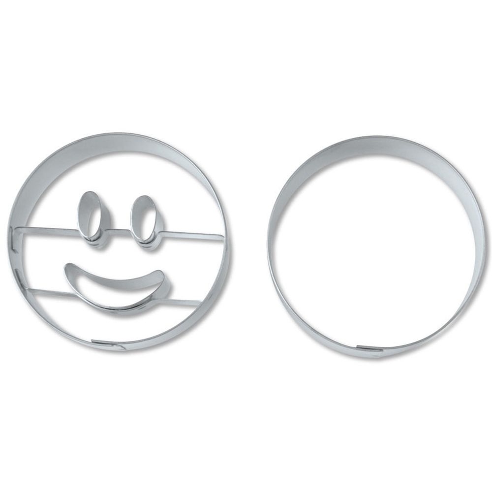 Städter - Prägeausstecher Lachender Kreis - 5 cm - Set, 2-teilig