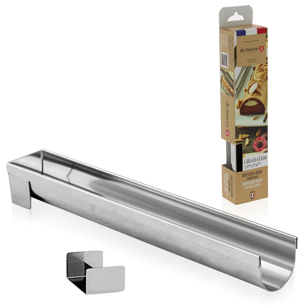 de Buyer - Rinne rund mit 2 abnehmbaren Enden 50 x 8 cm de Buyer - Rinne rund mit 2 abnehmbaren Enden 50 x 8 cm