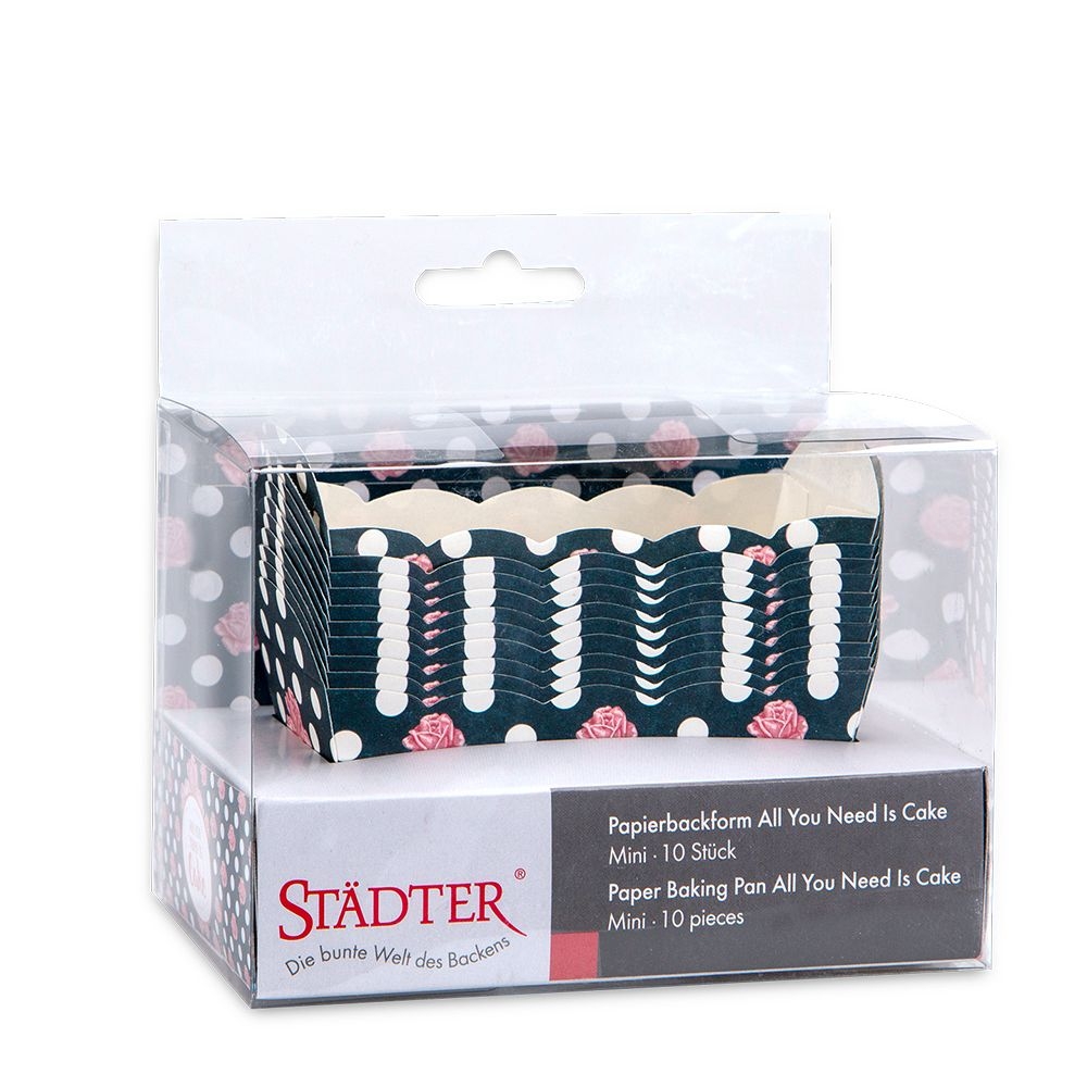Städter - Paper baking pan - 7 x 4 x 4 cm - multi-coloured - 10 pieces
