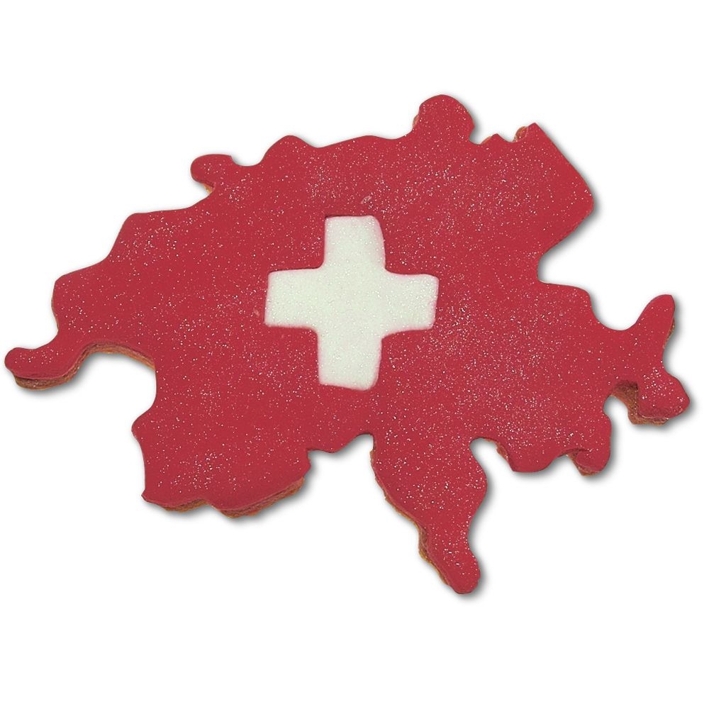 Städter - Ausstecher Kontur Schweiz mit Kreuz - 8,5 cm