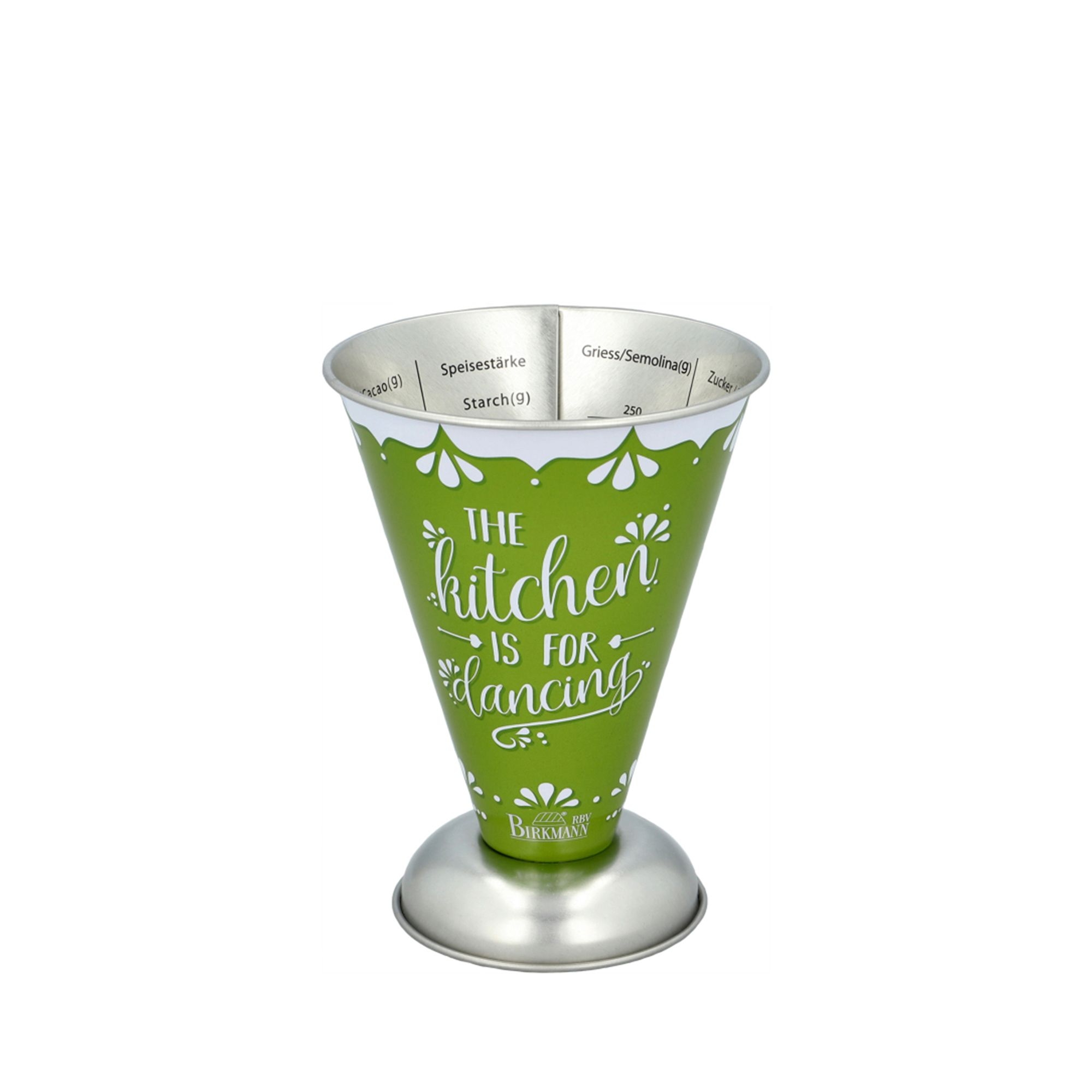 Grüner Birkmann Colour Kitchen Messbecher aus Weißblech