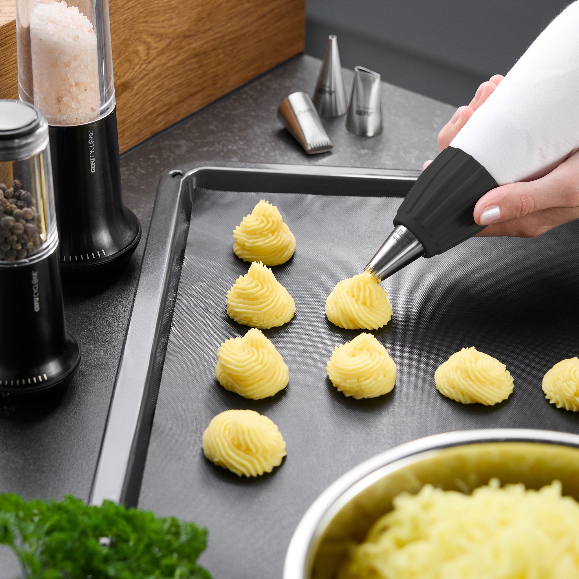 Gefu - Piping nozzle set DECORE, 4 pieces Gefu - Piping nozzle set DECORE, 4 pieces