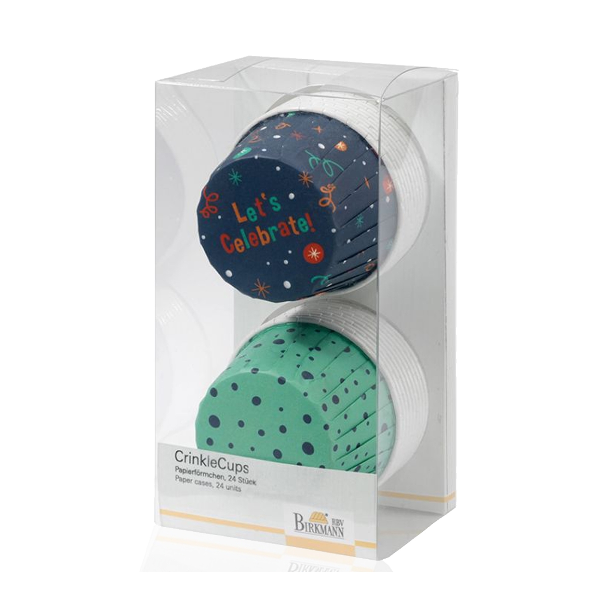 RBV Birkmann CrinkleCups Happy Birthday aqua, 24 Stück
