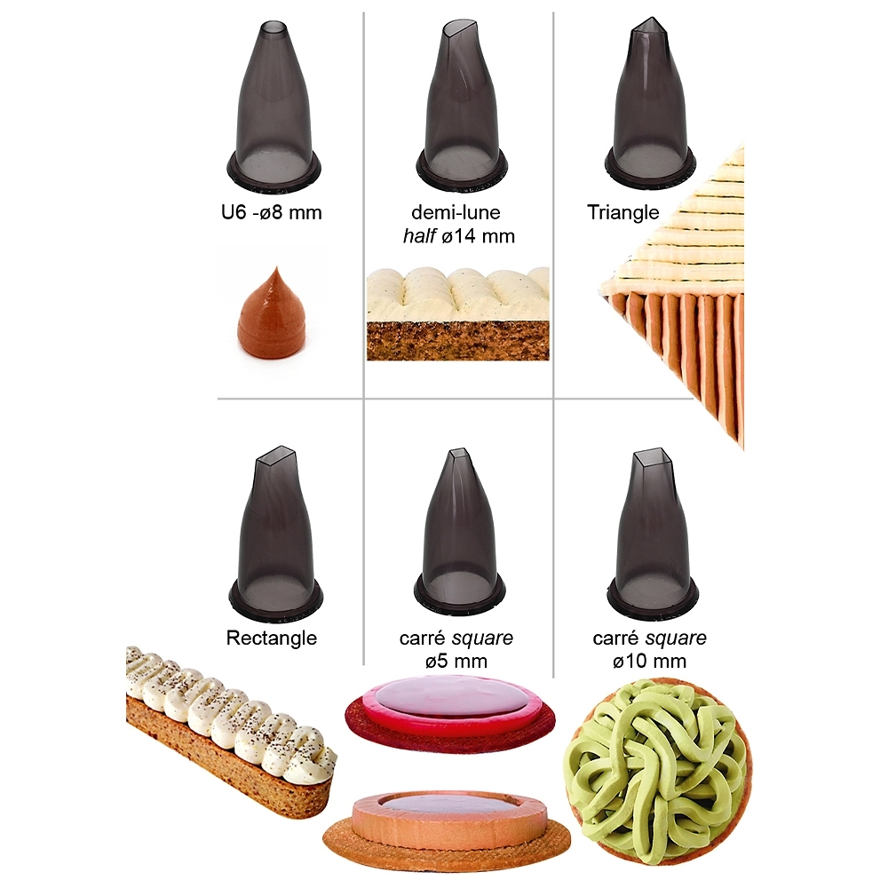 de Buyer - Satz von 6 Garniertüllen Set GEO de Buyer - Satz von 6 Garniertüllen Set GEO