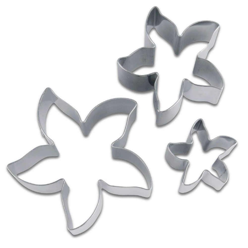 Städter - Ausstecherset Jasmin-Blüte - 4 / 3 / 2 cm - Set 3-teilig