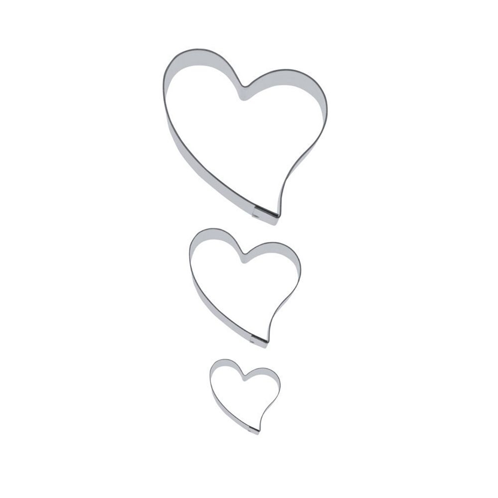 Städter - Ausstecher Liebe - 3,5 – 9 cm - Set, 3-teilig