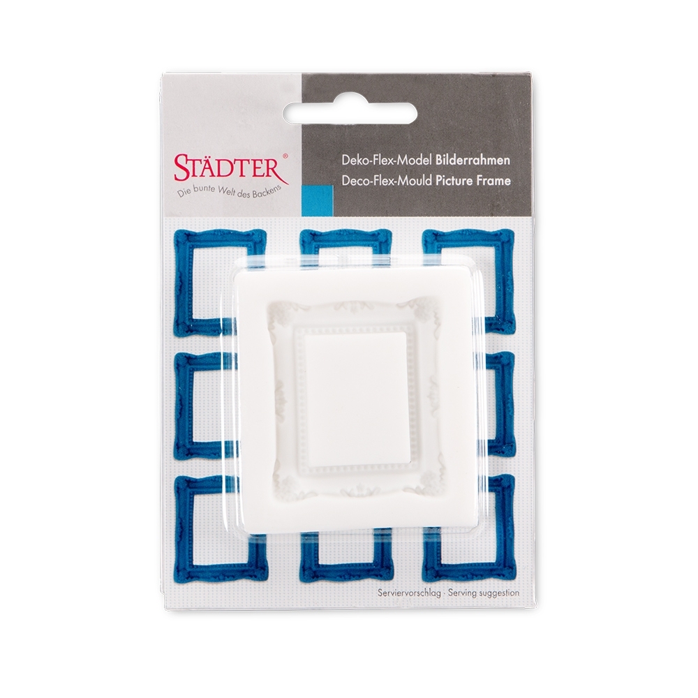Städter - Fondant mould - Picture frame - 6,5 cm - relief shape