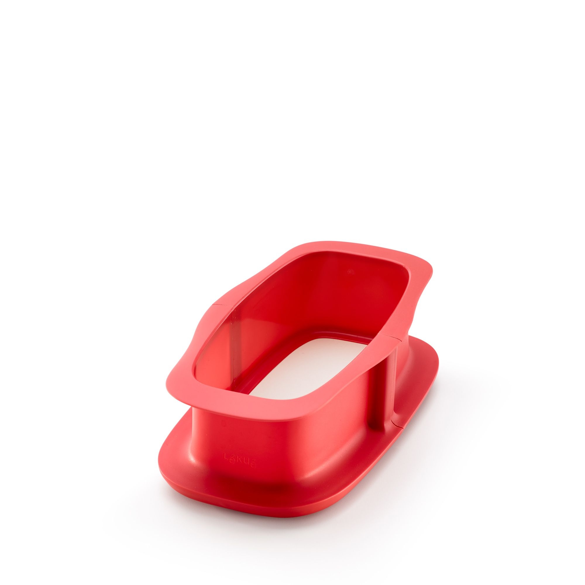 Lékué - Springform Kastenform mit Teller, 24 cm rot