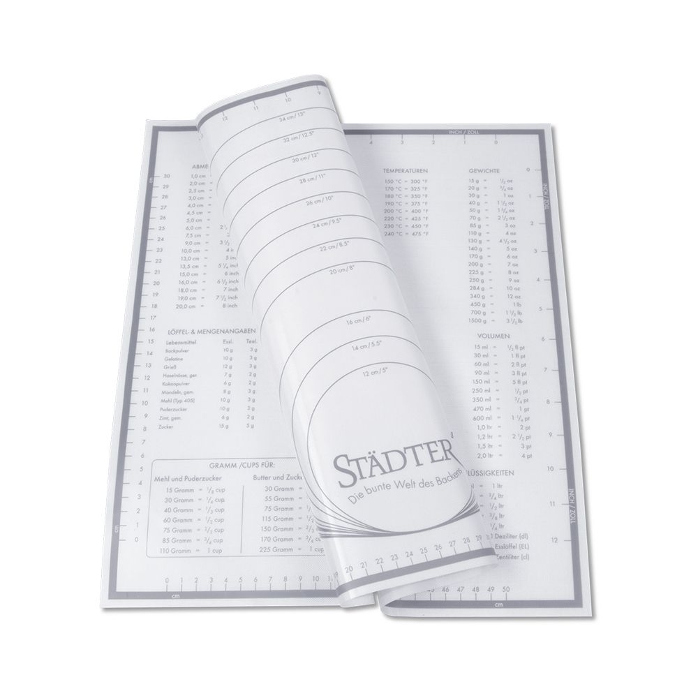 Städter - Silikon-Unterlage - Maxi ca. 60 x 40 cm Weiß