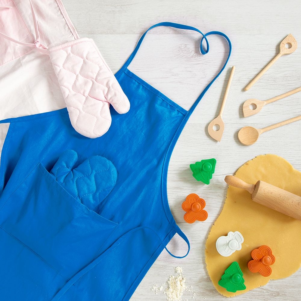 Städter - Kids Kleiner Hobbybäcker -  40 x 59,5 cm - Blau - Set 2-teilig