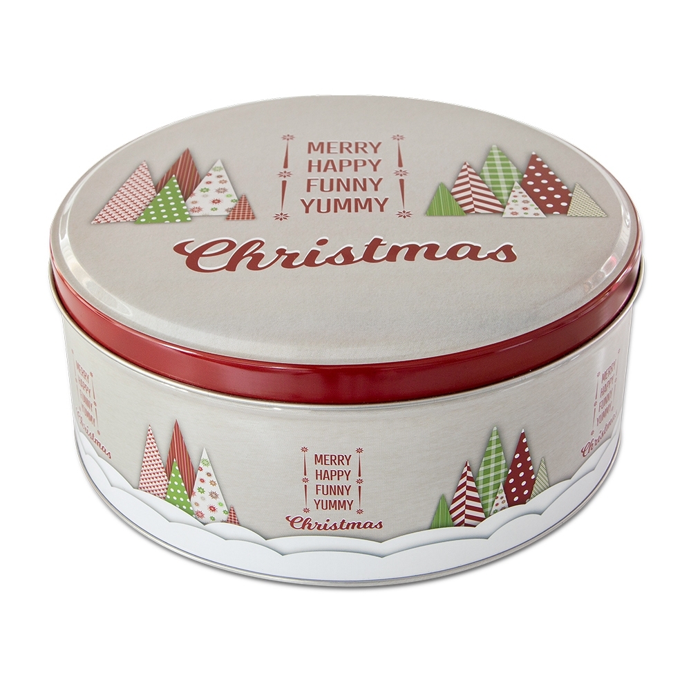 Städter - Plätzchendose - Yummy Christmas - Bunt - rund groß