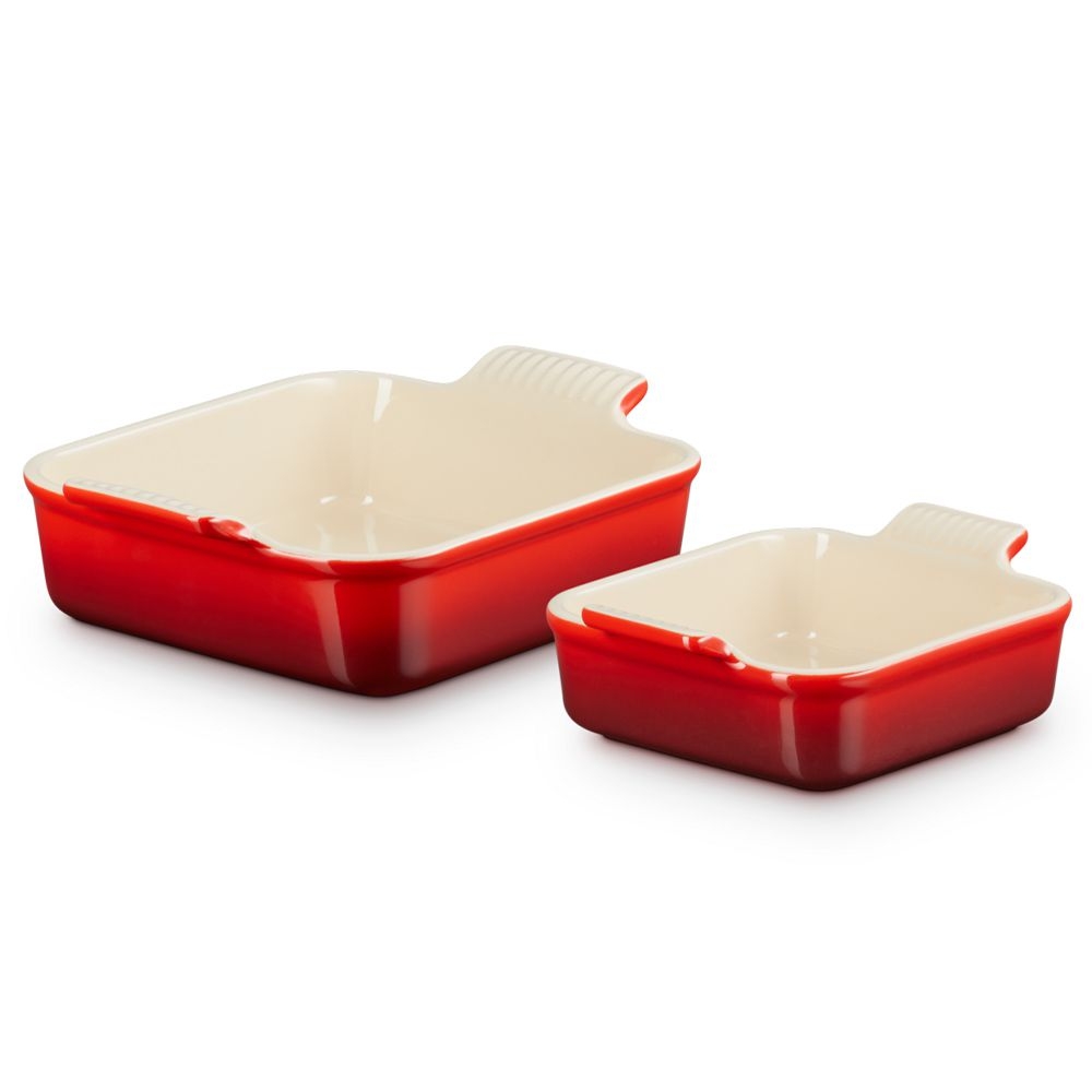 Le Creuset 2er-Set quadratische Auflaufformen Tradition Le Creuset 2er-Set quadratische Auflaufformen Tradition