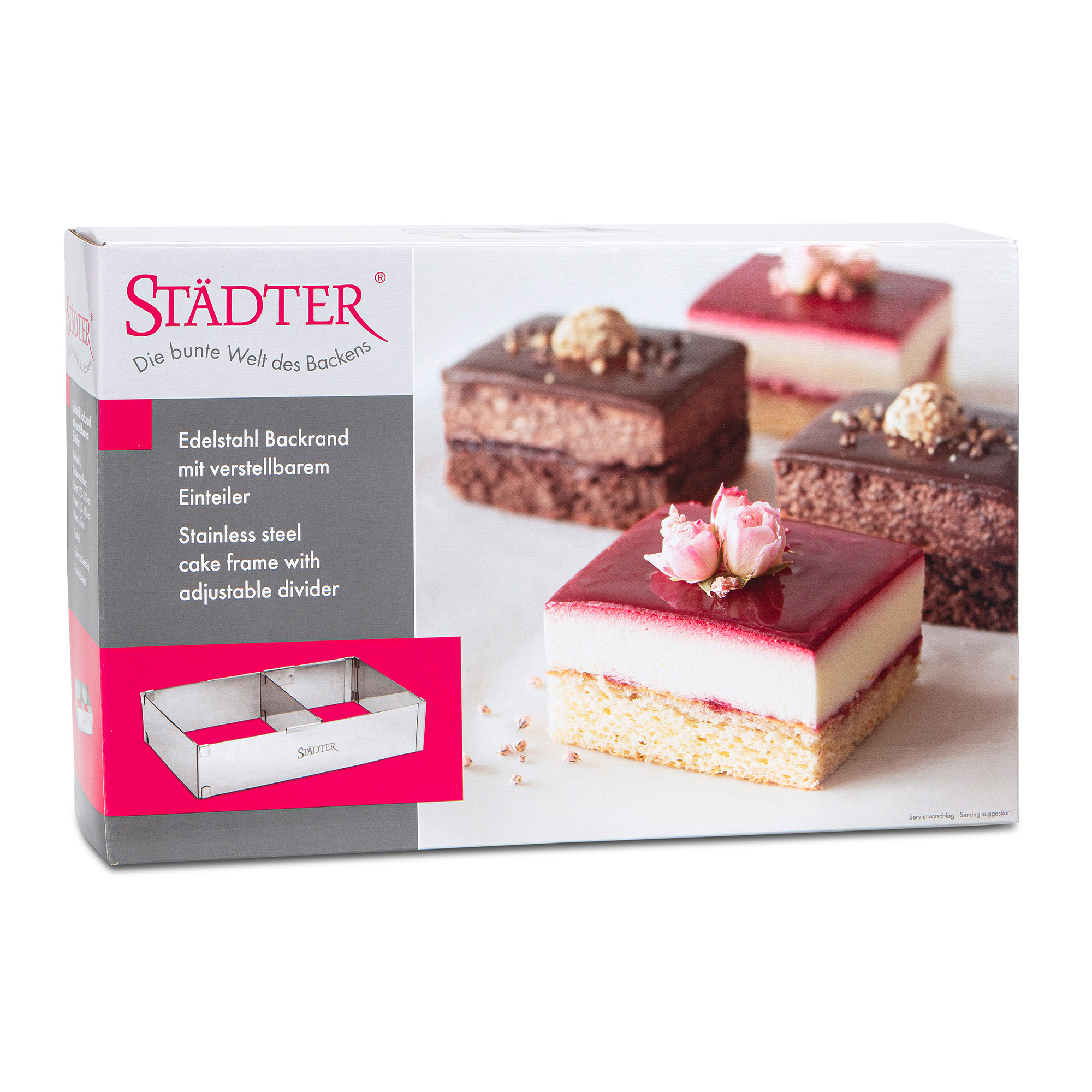 Städter - Baking frame rectangle - adjustable 27.5-53.0 x 18.0-33.0 cm