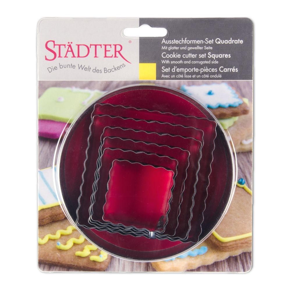 Städter - Ausstecher Quadrate 6-teiliges Set - 4,5–8,5 cm
