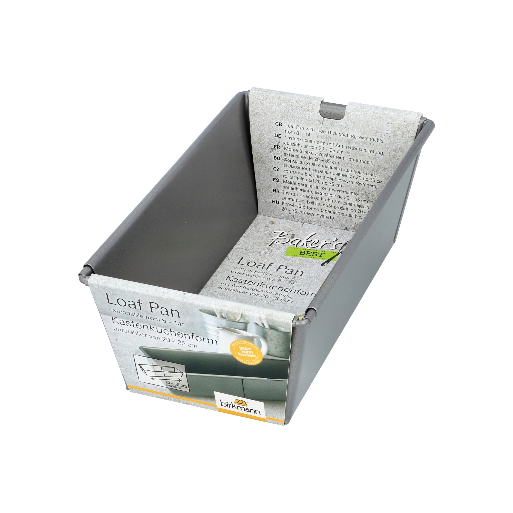 Birkmann - Baker's Best - extendable loaf tin - 11.4 x 21.0 x 7.3 cm Birkmann - Baker's Best - extendable loaf tin - 11.4 x 21.0 x 7.3 cm