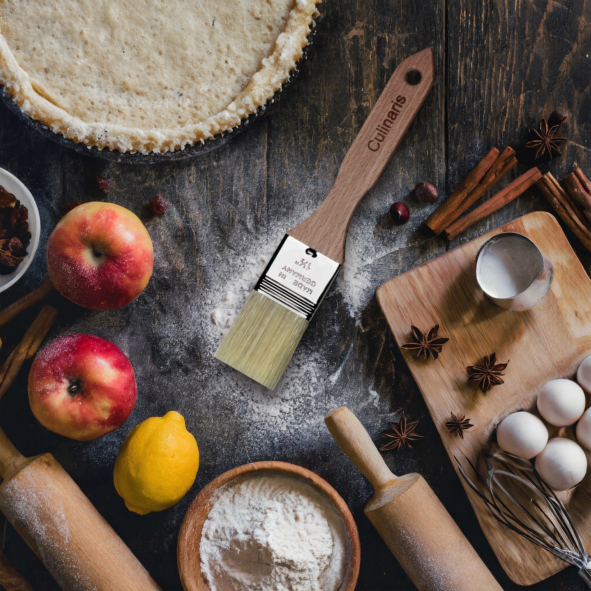 Wide brush - beech wood - 1 1/2 inch | Culinaris